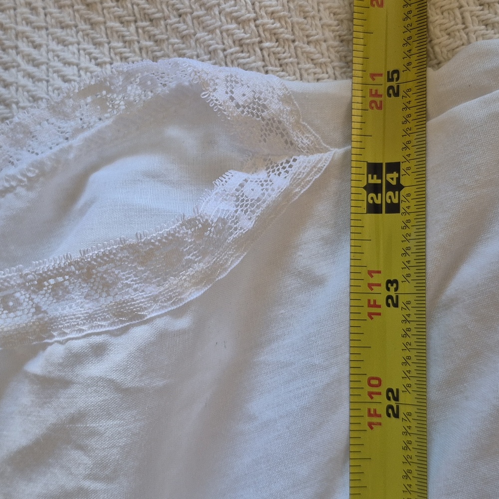 Contemporary Usa Vintage Cotton Sleep Dress Lace Embroidery Detail Cottagecore L - Picture 12 of 14